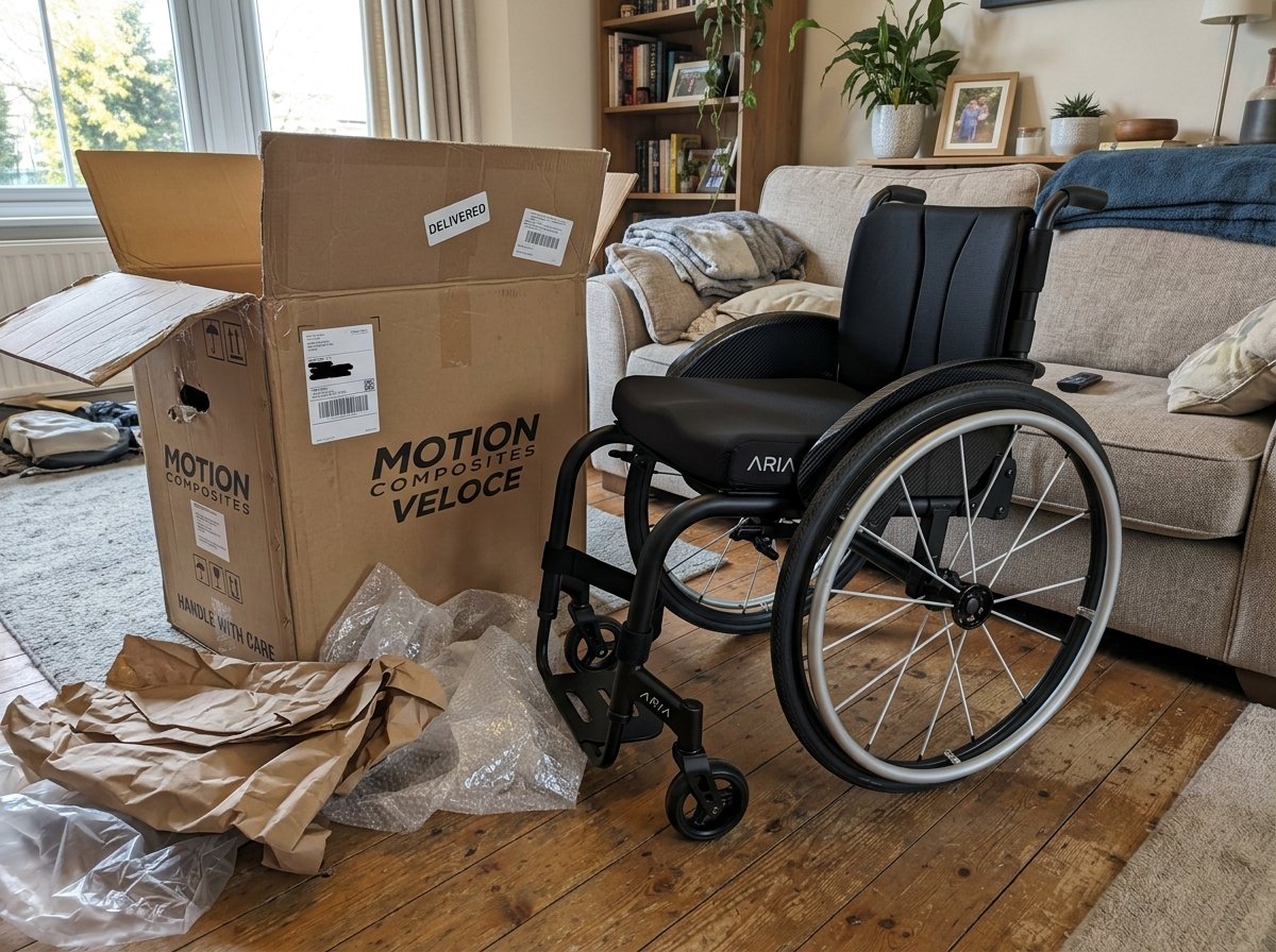 Foto real de entrega silla de ruedas